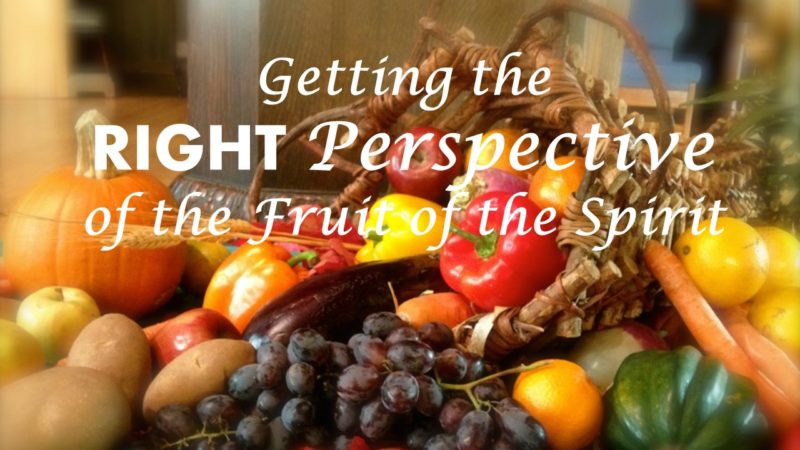 You are currently viewing Getting the RIGHT Perspective of the Fruit of the Spirit