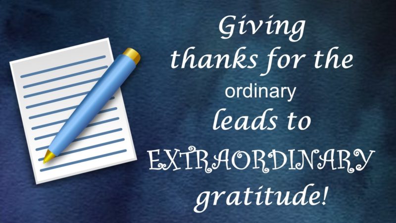 You are currently viewing Giving Thanks for the Ordinary Leads to EXTRAORDINARY Gratitude!