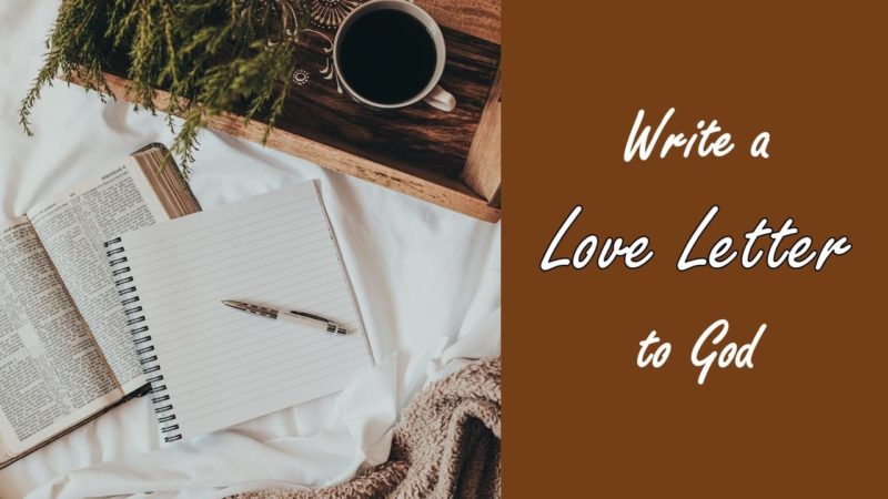 pen, paper, and Bible with cozy blanket and coffee mug