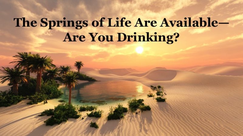 The Springs of Life Are Available—Are You Drinking?
