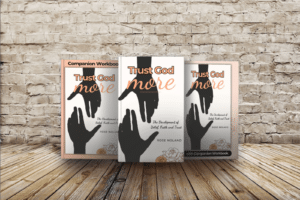 3 series of books displayed against brick and wood backdrop